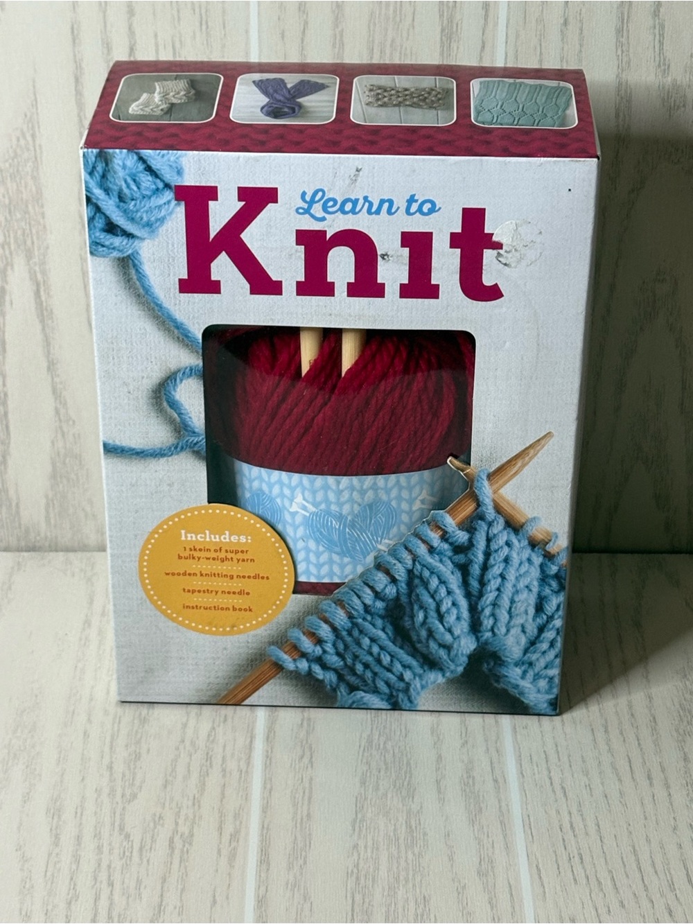 NEW! Learn To Knit Kit Instructions Tapestry Needles